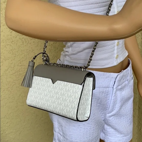 Michael Kors Rose Bright White SM Crossbody - Picture 3 of 16